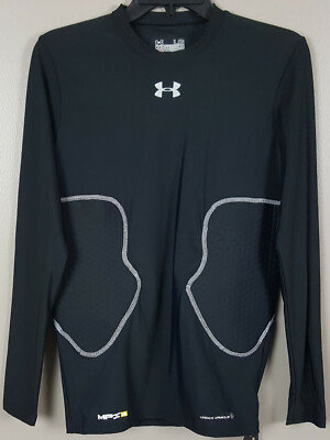 UNDER ARMOUR MPZ BASKETBALL PADDED COMPRESSION SHIRT LS BLACK