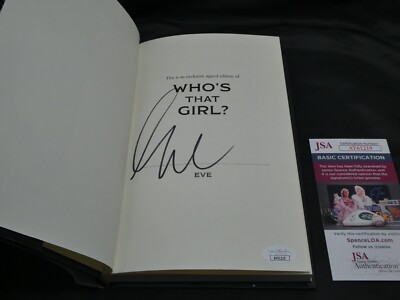 EVE 直筆サイン本 1/250 限定WHO’S THAT GIRL? COA付 Eve Jihan Cooper Signed Hardback Book Who's That Girl JSA #AY61219