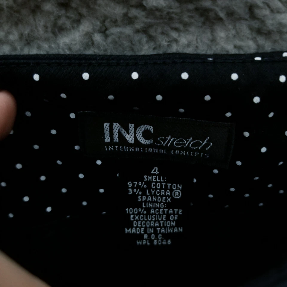 Falda International Concepts 4 lunares negra hasta la rodilla línea A 29" 19,75" " Foto 3 de 4