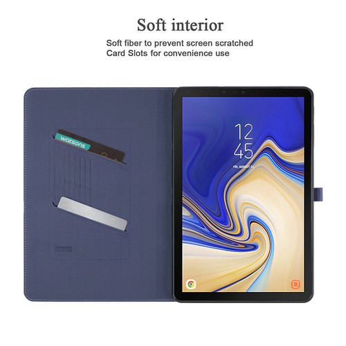 Per Samsung Galaxy Tab S4 custodia portafoglio intelligente 10,5 pollici SM-T830 con supporto - Foto 4 di 36