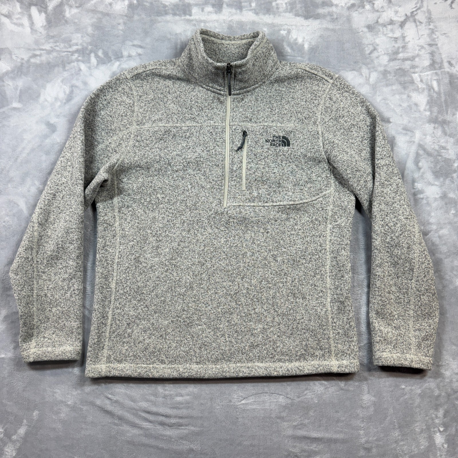 The North Face Men's L Gordon Lyons 1/4 Zip Fleece Pullover in Gray
