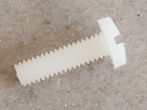 20pcs Nylon Machine Screw # 8-32 x 0.6" long slotted drive - Picture 2 of 3
