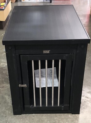 New Age Pet ecoFLEX Pet Crate End Table, Medium, Espresso dog kennel