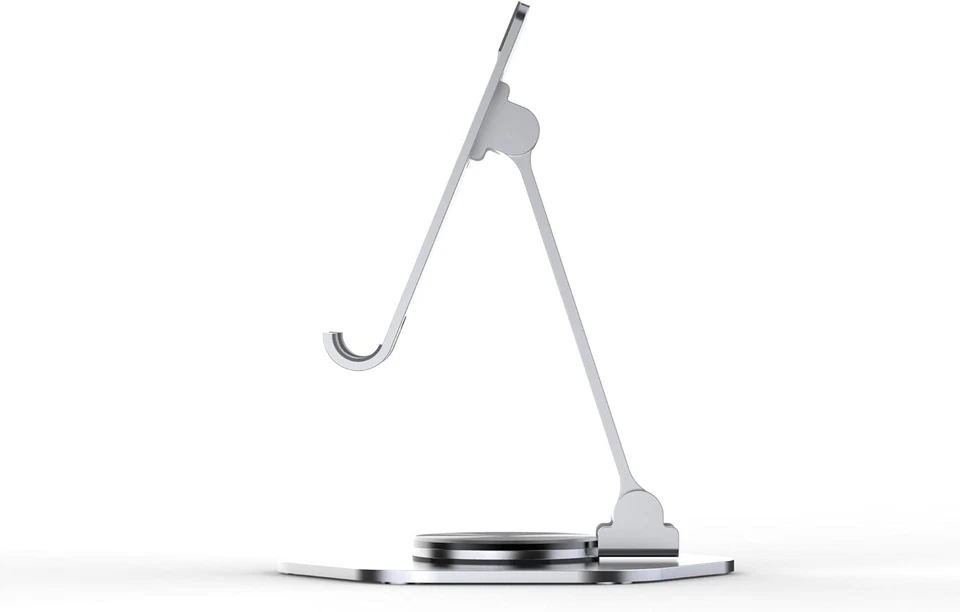 Aluminum Phone Stand,Swivel Phone Stand with 360 Rotating Base Foldable Adjustab - Image 3 of 4
