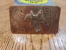 Solid Brass Vintage Saddle Belt Buckle