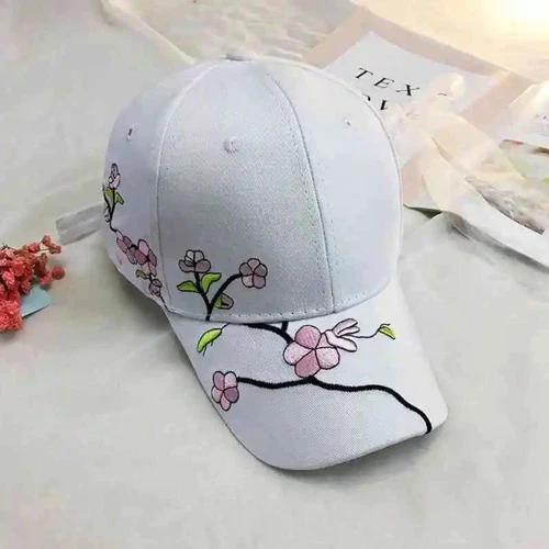 Korean Flower Embroidery Baseball Caps Plum Embroidered Baseball Cap Outdoor - Picture 9 of 14