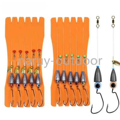 5PCS Texas Rig Set for Bass Fishing Carolina Rig Kit Fishhooks Fishing Tackle