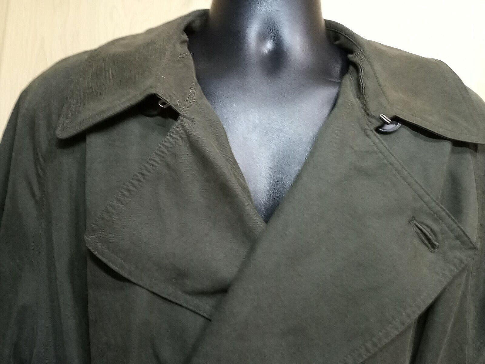 Nautica 40R Olive Green Trench Coat 