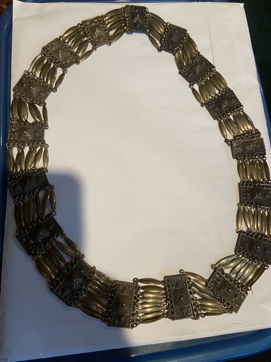 Vintage Mexican 31in L Sterling Silver .925 Women's BELT /NECKLACE