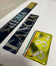 Lancia THEMA 8.32 KIT  3 PEZZI  badge stemmi targhetta in resina COMPLETA