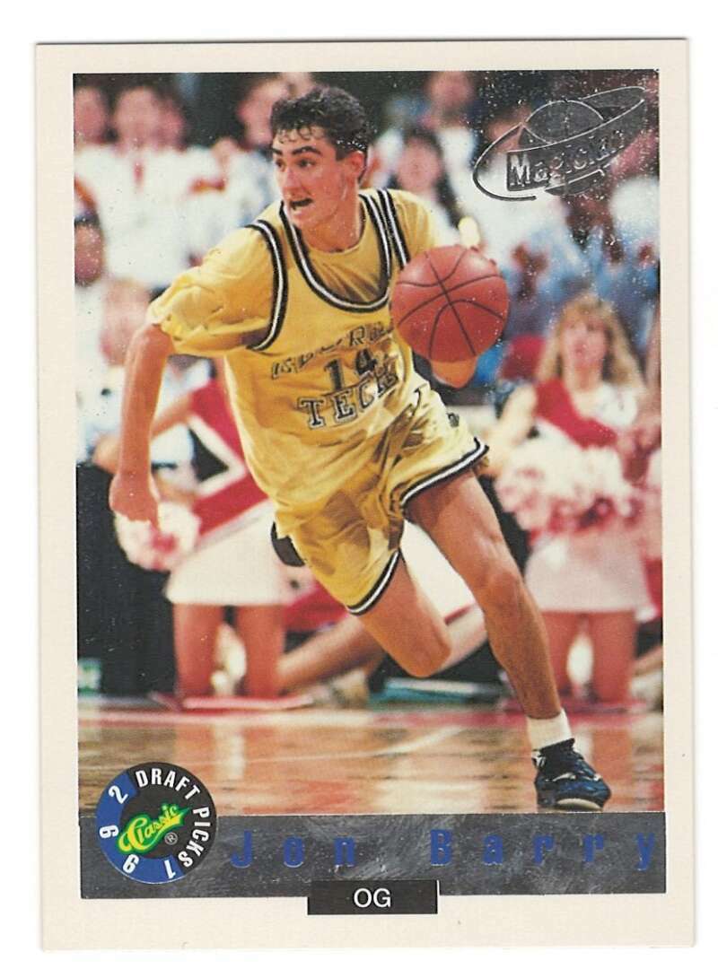 JON BARRY 1992-93 Classic Draft Magicians #BC6  ROOKIE ID:4046