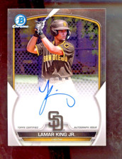 Lamar King Jr 2023 Bowman Chrome Prospect Auto #CPA-LK Auto Padres