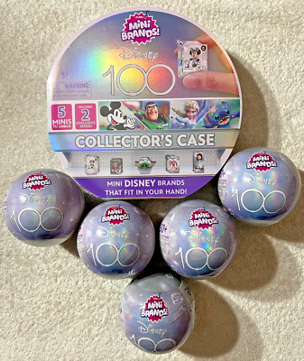 MINI BRANDS DISNEY 100 ANNIVERSARY COLLECTORS CASE + 5 SEALED BALLS **NEW**