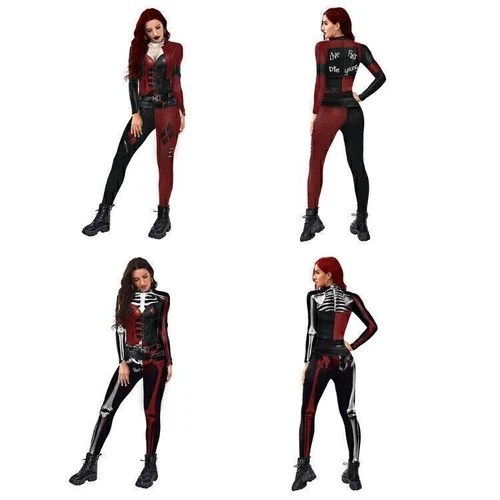 NEU Harley Quinn Damen Cosplay The Suicide Squad Overall Party Kostüme Halloween - Bild 4 von 13