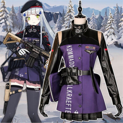 Anime Girls Frontline Hk416 Cosplay Costume Suit Party Dress Halloween Outfit 