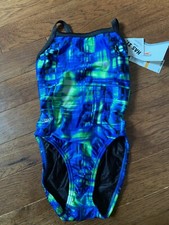 Speedo Training Racing Flyback Swim suit Youth Girl's 8/24 NEW with Tags 69