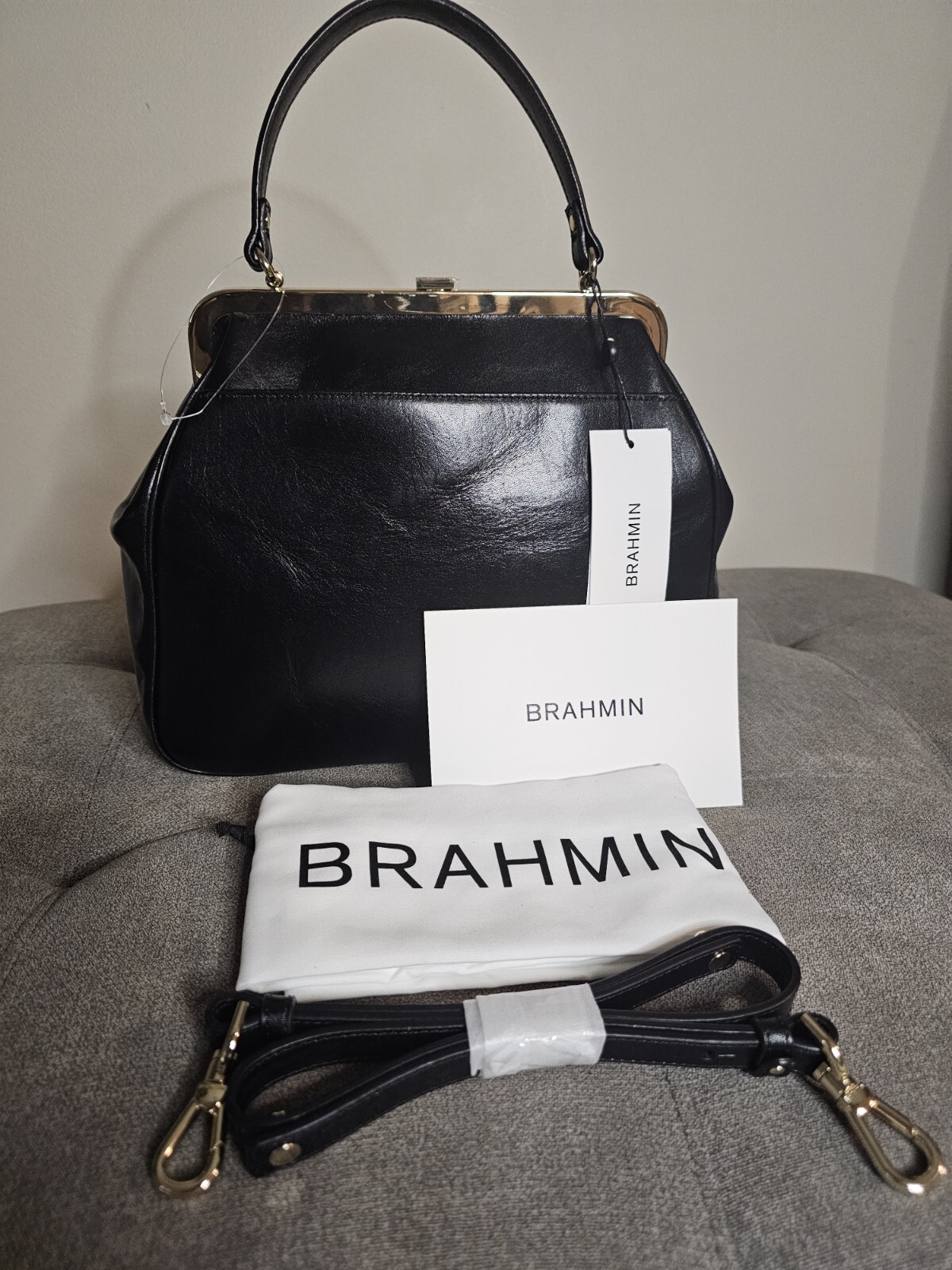 Brahmin Emmy Natural Fontella Genuine Leather Bag eBay