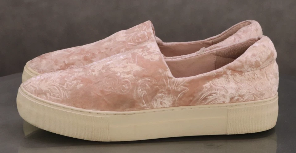 J. Slides Velvet Women's Slip Ons Platform Loafers Shoes Size 9 Floral Pink - Image 2 of 4