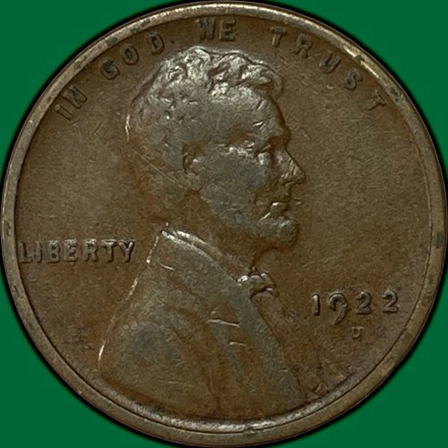1922-D Lincoln Wheat Cent Fine F Coin #34832