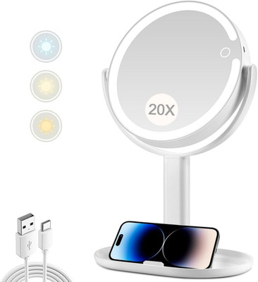 Makeup Mirror with Lights,20X Magnifying Mirror with Light and Touch Switch,Vani
