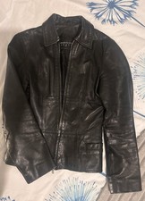 Paddington Coats Women?s Black Genuine Leather Zip Short Jacket Size 6