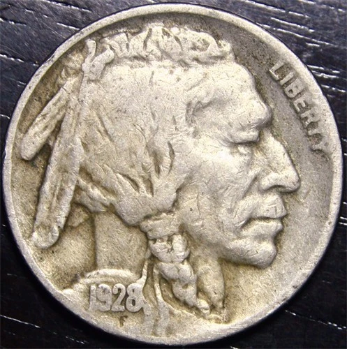 1928 S Buffalo Nickel 5c US Coin San Francisco Mint