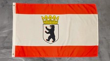 Fahne Flagge Berlin mit Bär und Krone - Landesdienstflagge - 60 x 90 cm