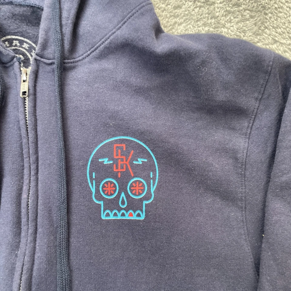 Sudadera con Capucha Shaky Knees Para Hombres Azul Medio Festival de Música Estampado Gráfico Cremallera Completa Foto 4 de 4