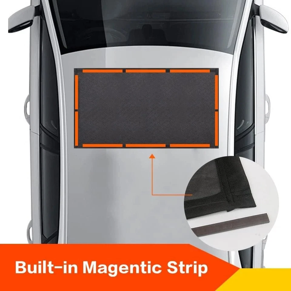 37.4ln*21.6ln Black Mesh Ray Shield Foldable Magnetic Sunroof Sun Shade Foto 4 de 4