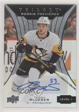 2019-20 Trilogy Rookie Premieres Level 1 Silver Foil /399 Teddy Blueger Auto u6m