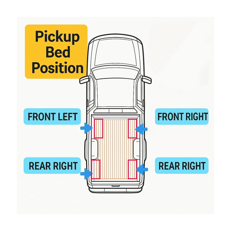 For Toyota Hilux LN50 LN56 LN70 Ute 1984-88 Set Floor Mat Pickup Bed Steel - Image 2 of 4