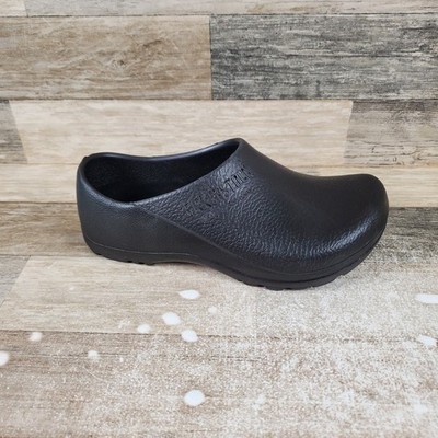 Birkenstock Profi Birki Womens Clogs Sz 9 Black Comfort Rubber Slip On Round Toe