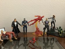 Marvel Diamond Select Lote Antorcha Humana Capitán América Castigador Araña-Mujer Halcón