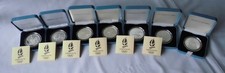 7 x 100 Franc Silver Coins France Olympic 1992 Albertville (120839)
