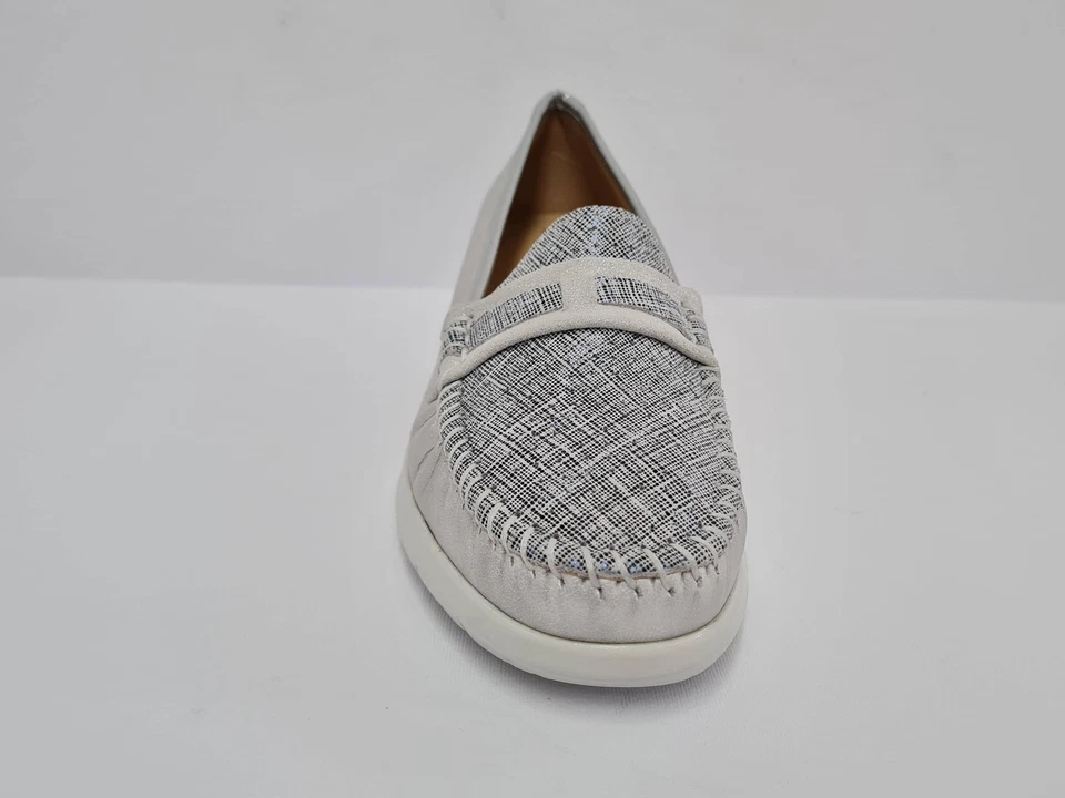 Stile di Vita Mocassino Donna con Zeppa e Plantare Estraibile - 1007 (Argento/Bi - Immagine 2 di 4