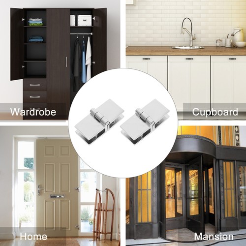 2 Pcs Bath Screen Hinge Glass Shower Doors inside Hinges Furniture - Foto 8 di 12