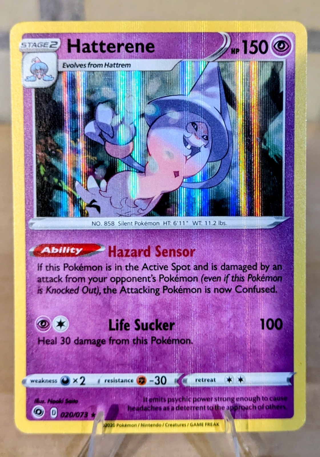 Hatterene 20/73 Champions Path Holo