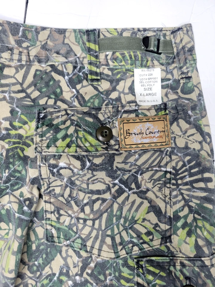 Pantalones cargo camuflados de colección cepillo country para hombre XL 40x32 cintura ajustable caza al aire libre años 90 Foto 4 de 4