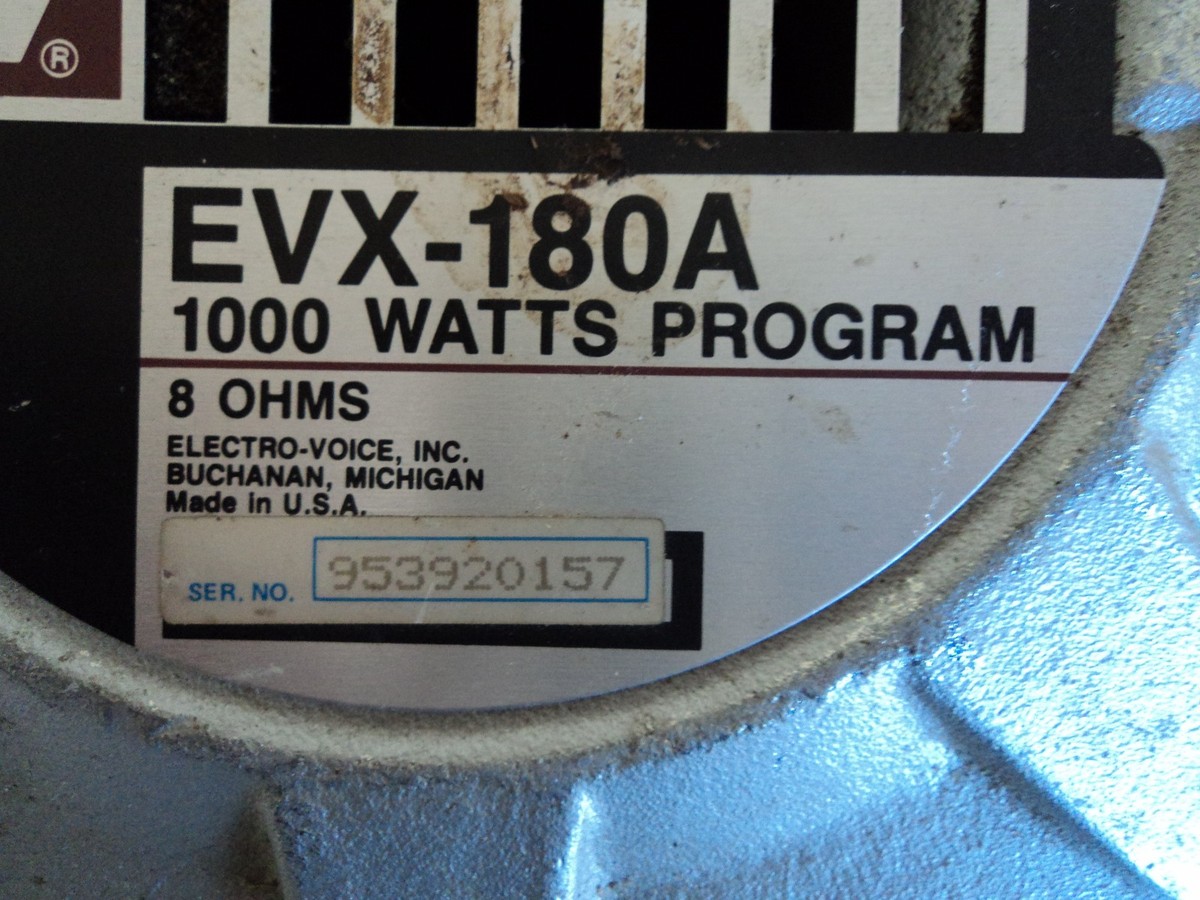 Electro-Voice EVX-180A 8ohm 1000W for Rebuild | eBay