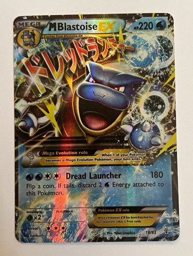 Pokemon TCG M Blastoise EX 18/83 Generations Mega EX Holo Ultra Rare 2016