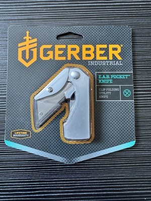 Gerber Industrial E.A.B Pocket Knife Clip Folding Utility Knife Open Box