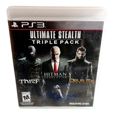 Ultimate Stealth Triple Pack (Sony PlayStation 3, 2015) PS3 Thief Hitman Deus EX