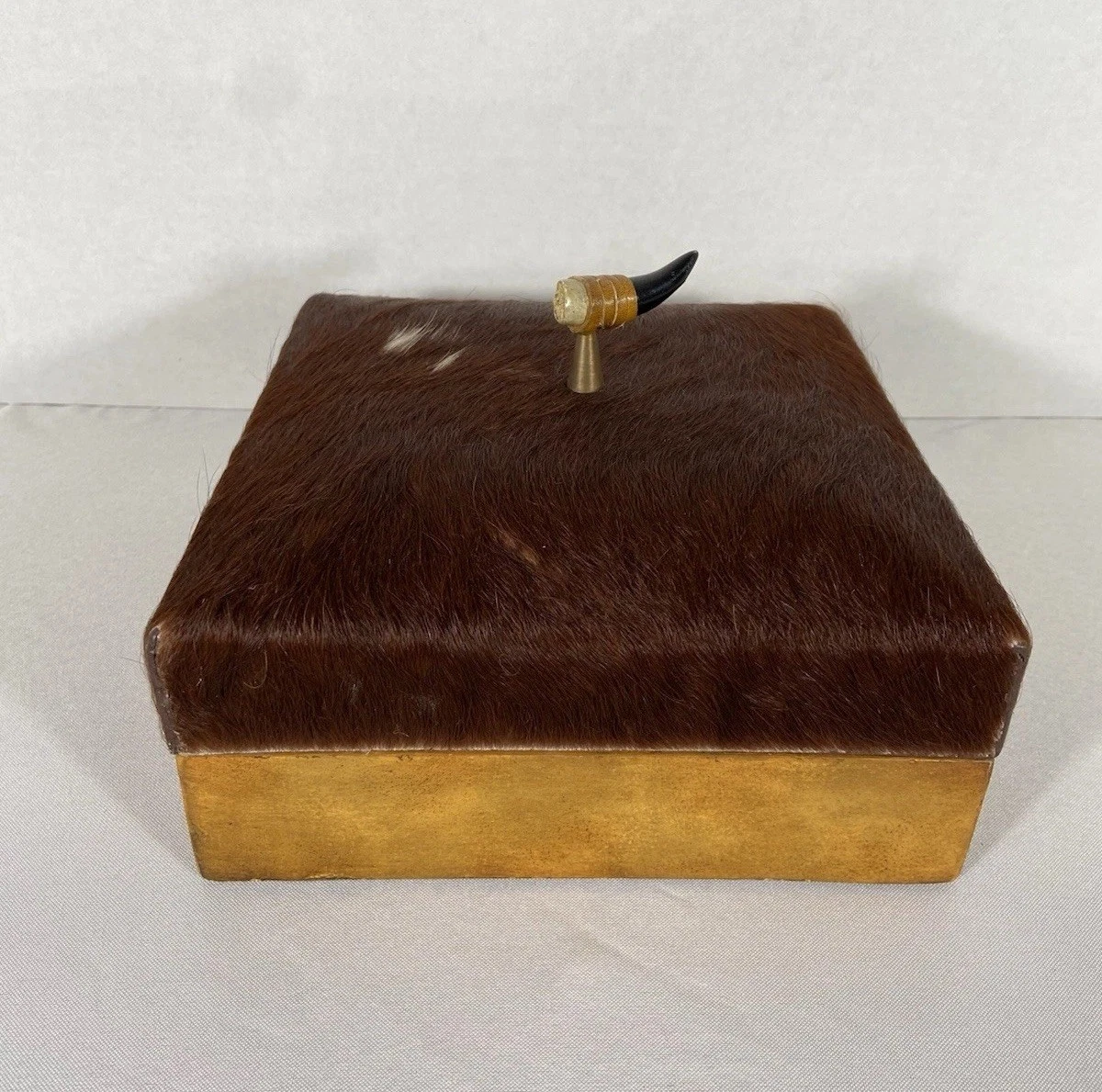 Planteuse / Boîte Décorative Vintage – Bois Doré – Peut-être Maitland-Smith – Occasion