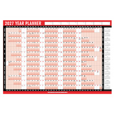 2027 Wall Planner Calendar 85x58cm Full Year Calendar with Pen & Stickers