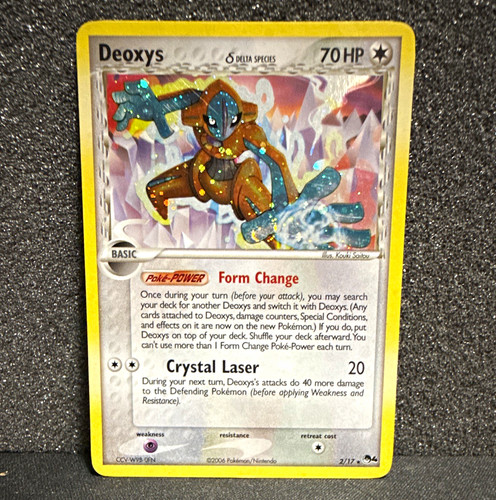 [LP] Nintendo Deoxys 2/17 Delta Species Holo Rare English 2006 70 HP THUMB SWIRL
