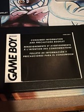 Gameboy Consumer Information Authentic Original Instruction Manual/Booklet