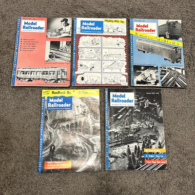 Model Railroader Magazine 1954 Vintage Lot of 5 Magazines