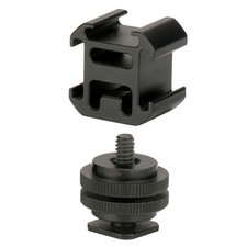 Camera Hot Shoe Mount Adapter Video Accessory Triple Cold Shoe Bracket Lights N