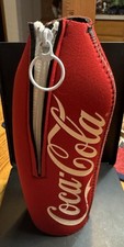 Coke Collectible Vintage COCA-COLA Classic Bottle Shape Koozy Zip Bag 7&rdquo; Pouch