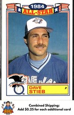 1985 Topps #21 Dave Stieb Glossy All-Stars Toronto Blue Jays